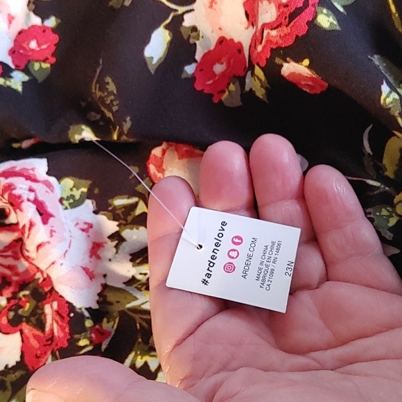 💚NWT Women's Ardene Black Floral Kimono - Picture 4 of 7